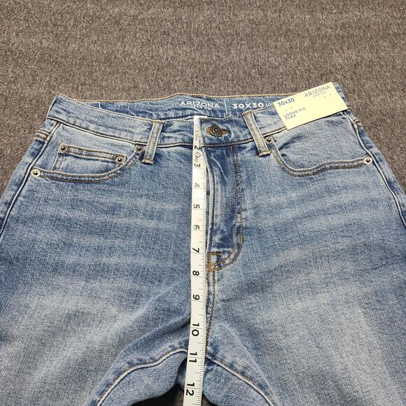 Arizona‎ Jeans Mens 30x30 Blue Distressed Loose Fit Straight Leg Denim Pants - Picture 3 of 10